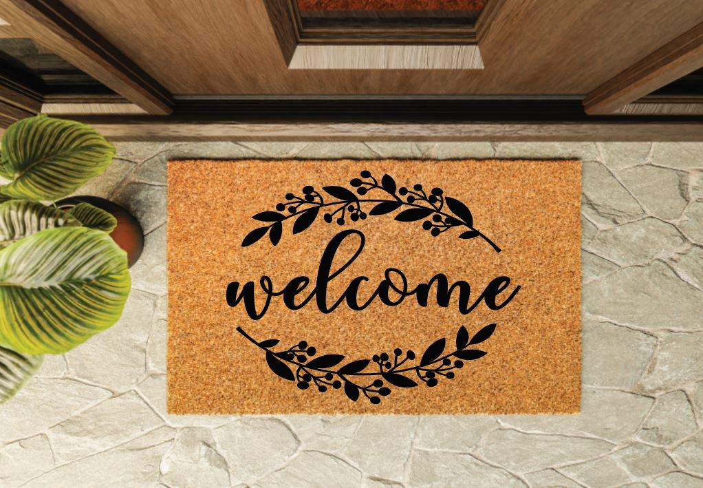 Welcome Floral Sway Welcome Mat