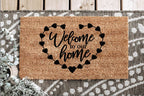 Welcome To Our Home Heart Welcome Mat