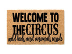 Welcome To The Circus Wild Kids and Animals Inside Welcome Mat