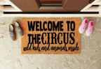 Welcome To The Circus Wild Kids and Animals Inside Welcome Mat