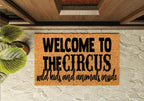 Welcome To The Circus Wild Kids and Animals Inside Welcome Mat