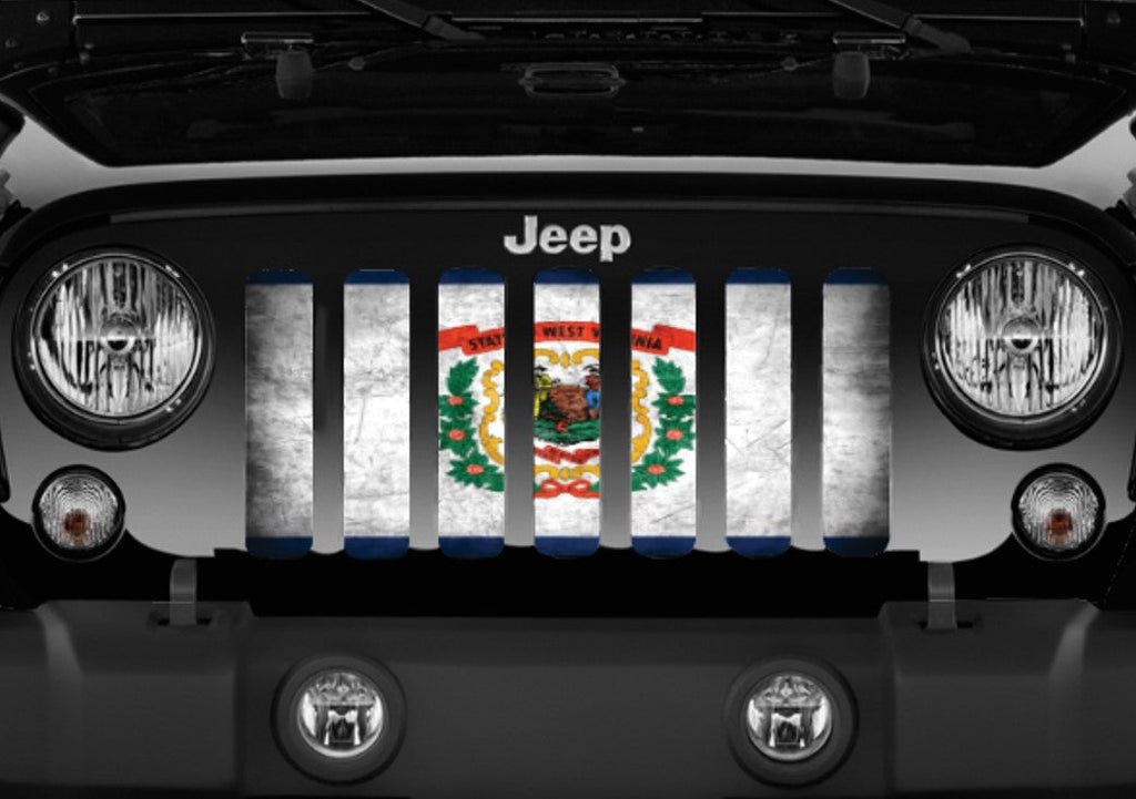 West Virginia Grunge State Flag Grille Insert