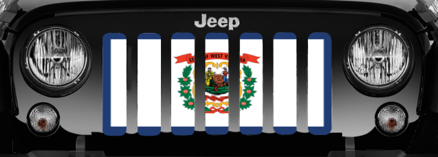West Virginia State Flag Grille Insert