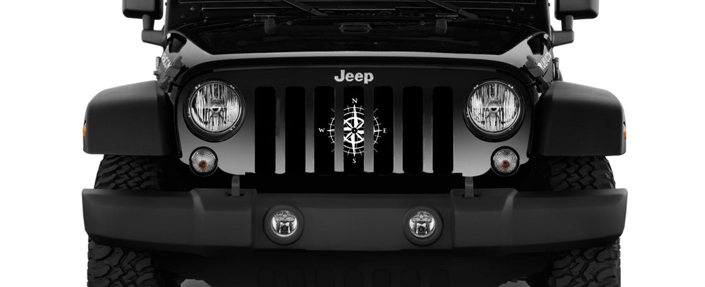 White Compass Grille Insert