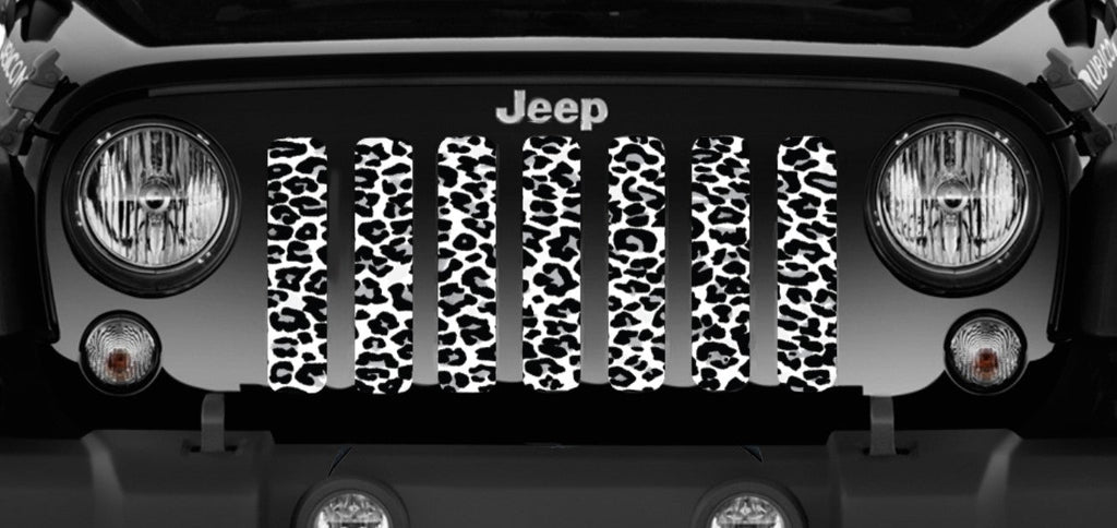 Platinum White Leopard Print Grille Insert