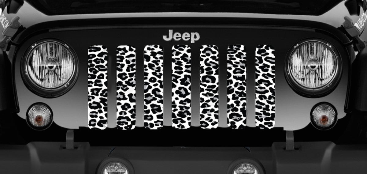 Platinum White Leopard Print Grille Insert
