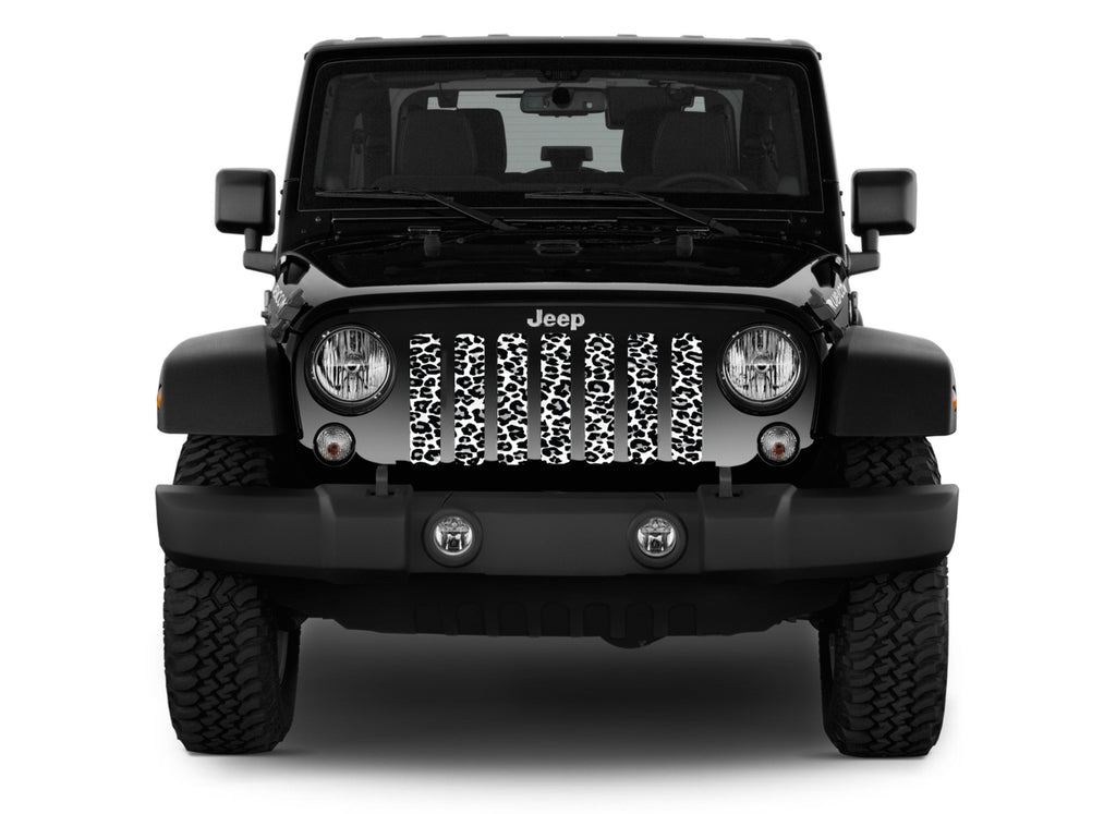 Platinum White Leopard Print Grille Insert