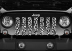 Platinum White Leopard Print Grille Insert