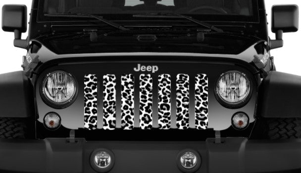 White Leopard Print Grille Insert