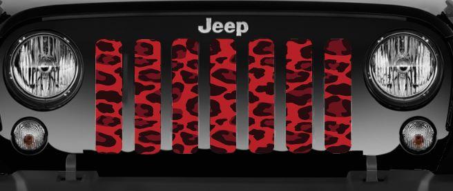 Platinum Wild Red Leopard Print Grille Insert