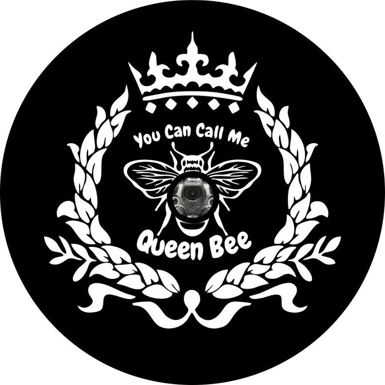 You Can Call Me Queen Bee Black Spare Tire Cover