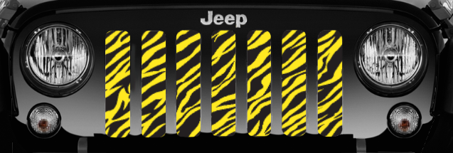 Platinum Yellow Zebra Print Grille Insert