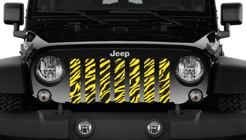 Platinum Yellow Zebra Print Grille Insert