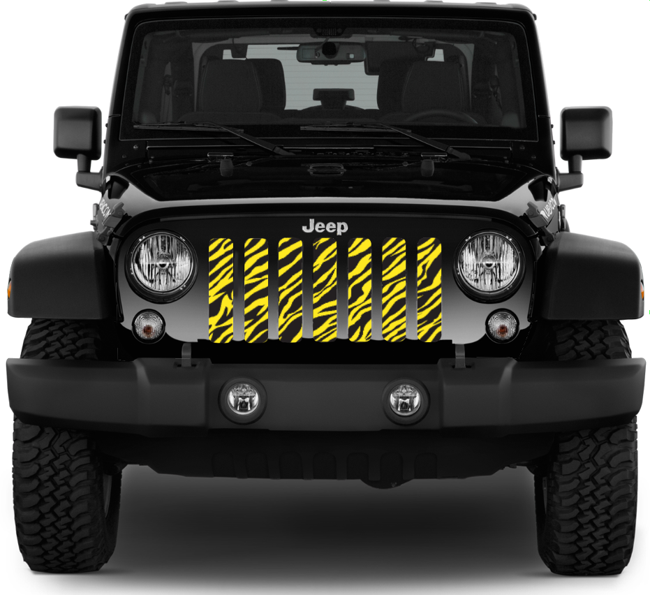 Platinum Yellow Zebra Print Grille Insert