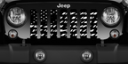 Zebra Print American Flag Grille Insert