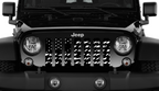 Platinum Zebra Print American Flag Grille Insert