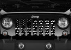 Platinum Zebra Print American Flag Grille Insert