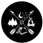 All Things Camping With Arrows Black Spare Tire Cover