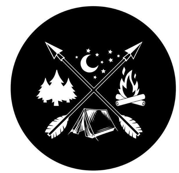 All Things Camping With Arrows Black Spare Tire Cover