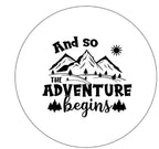 And So The Adventure Begins White Spare Tire Cover