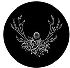 Antlers With Flowers Any Color Spare Tire Cover