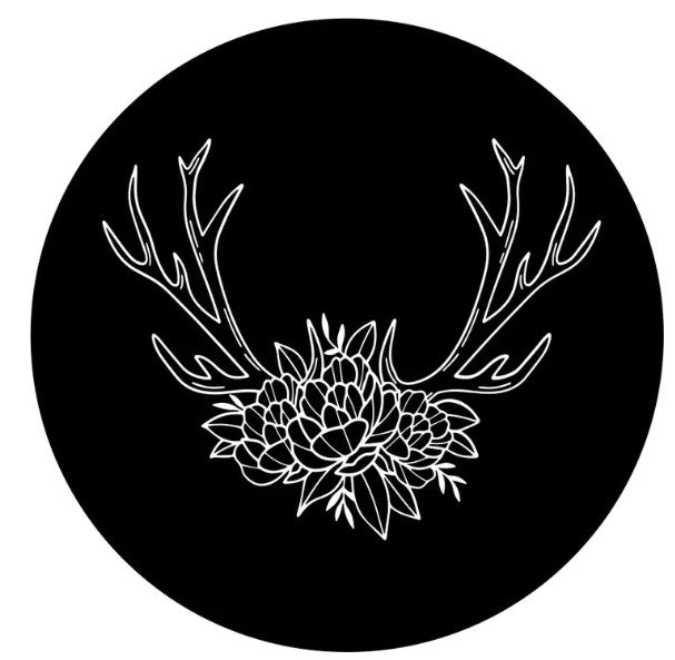 Antlers With Flowers Any Color Spare Tire Cover