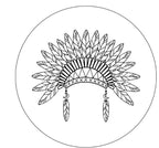 Beautiful Indian Headdress White Any Color Spare Tire Cover
