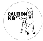 Belgian Malinois Caution K9 White Spare Tire Cover