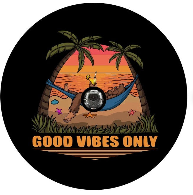 Bigfoot Good Vibes Only Spare Tire Cover