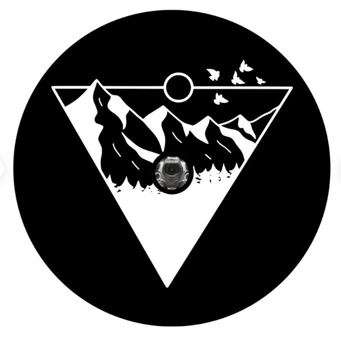 Birds On The Mountain Top Spare Tire Cover