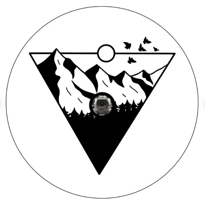 Birds On The Mountain Top White Spare Tire Cover