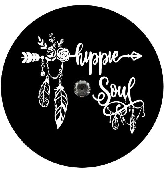 Boho Hippie Soul Flower & Arrow ( Any Color) Spare Tire Cover