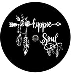 Boho Hippie Soul Flower & Arrow ( Any Color) Spare Tire Cover