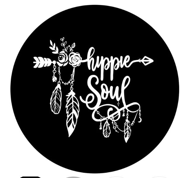 Boho Hippie Soul Flower & Arrow ( Any Color) Spare Tire Cover