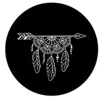 Boho Mandala Arrow With Feathers ( Any Color) Spare Tire Cover