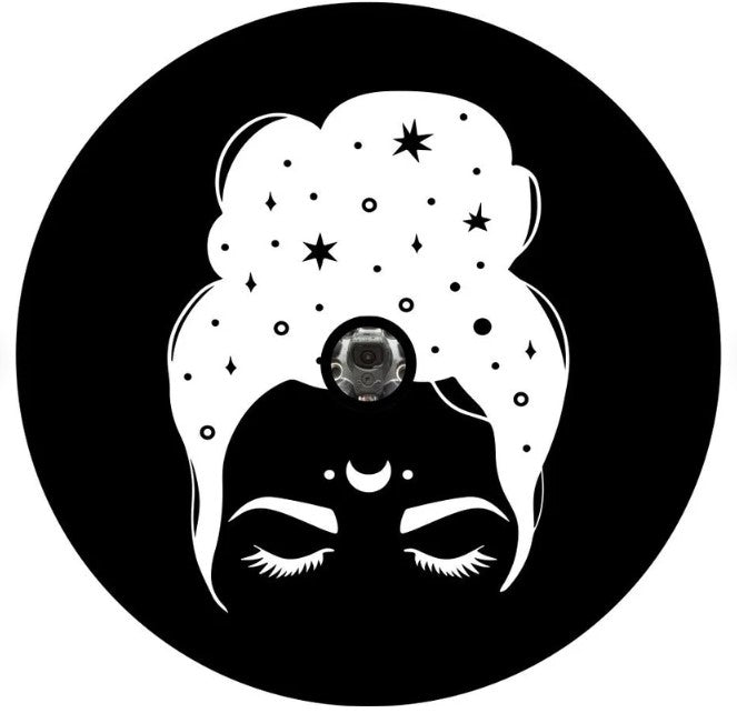 Boho Spiritual Messy Bun Spare Tire Cover