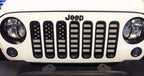Black and White American Flag Grille Insert