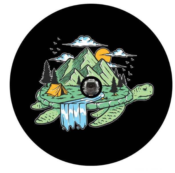 Camping On Turtle Island Unique Spare Tire Cover