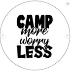 Camp More Worry Less White Spare Tire Cover