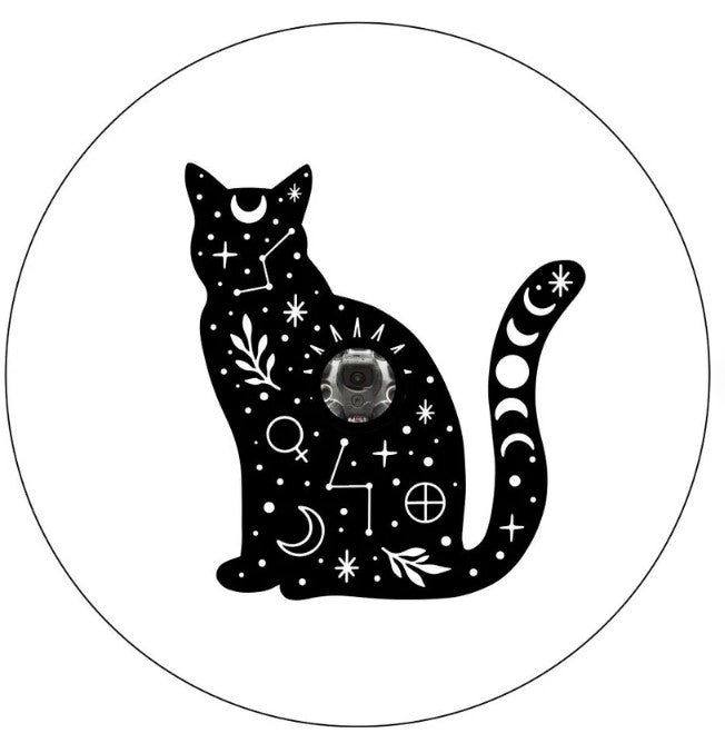 Cat Constellation White Spare Tire Cover