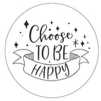 Choose To Be Happy White Spare Tire Cover