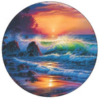 Colorful Beach Sunset Spare Tire Cover