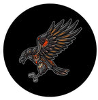 Colorful Raven Crow Mandala Spare Tire Cover