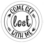 Come Get Lost With Me With Arrows White Spare Tire Cover
