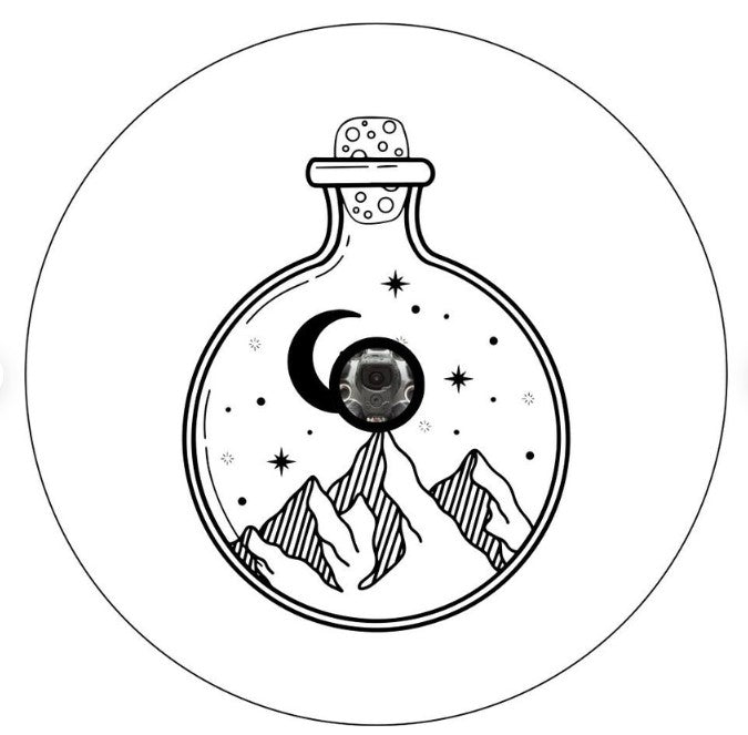Desert In A Bottle White  Spare Tire Cover