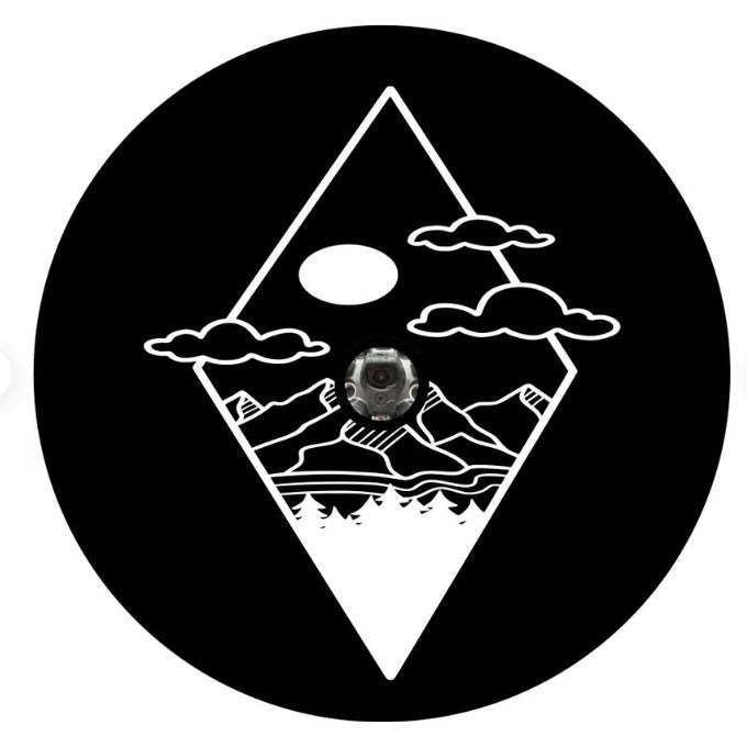Diamond Mountain In The Clouds Spare Tire Cover