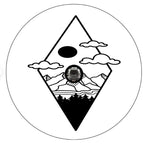 Diamond Mountain In The Clouds White Spare Tire Cover