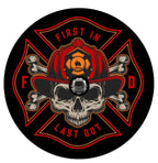 Firefighter Skull Spare Tire Cover