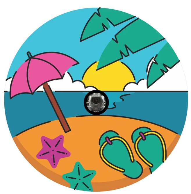 Flip Flops On The Beach Spare Tire Cover