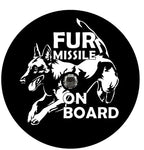 Fur Missile On Board Belgian Malinois Spare Tire Cover